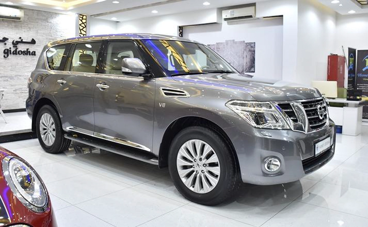Nissan Patrol Titanium V8 ( 2018 Model ) in Grey Color GCC Specs-7-7