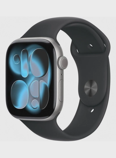 Apple Watch Series 11 GPS 46mm (INTERNATIONAL) Space Grey Aluminium Case With Black Sport Band SG Case - M/L-0