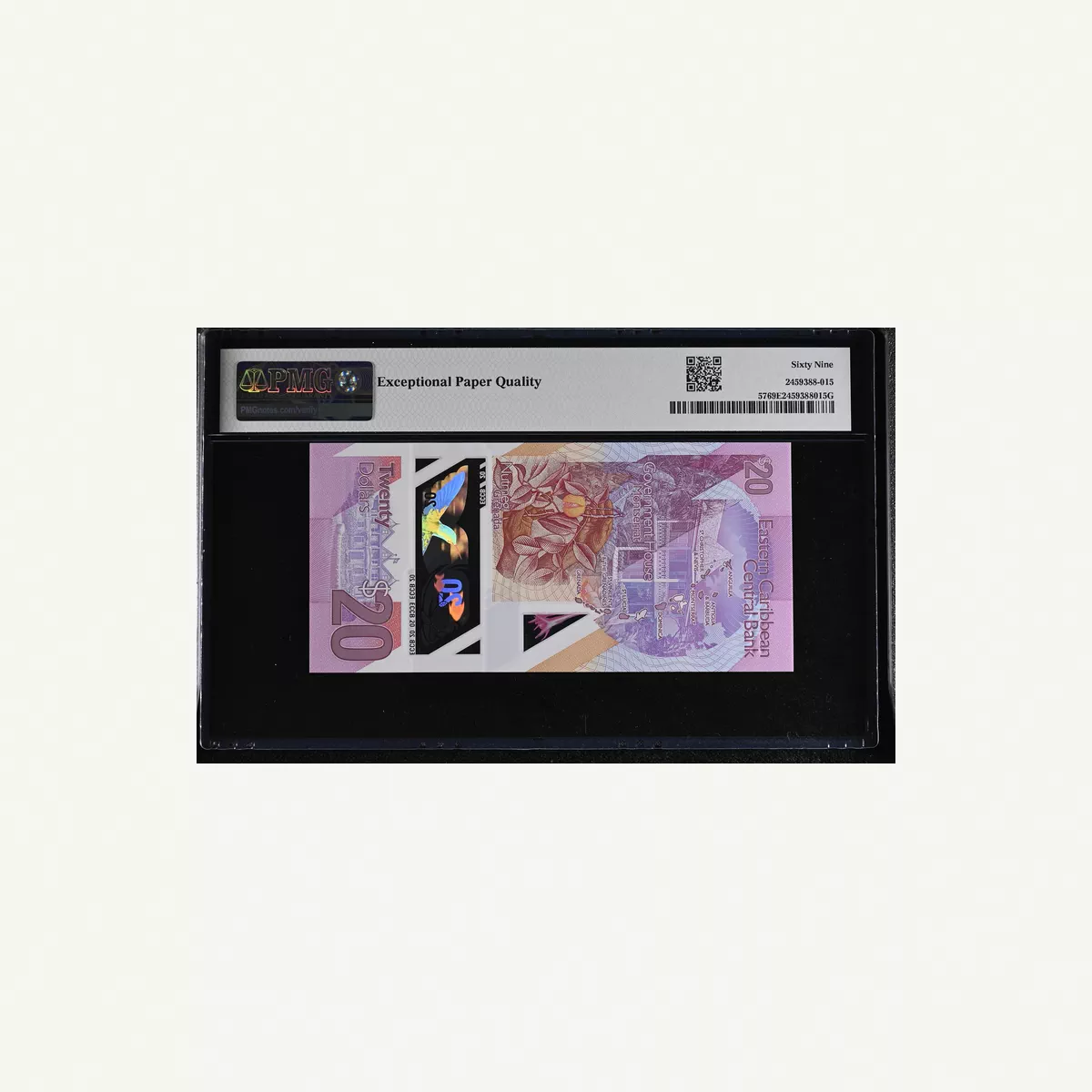 EAST CARIBBEAN STATES 20 DOLLARS BANKNOTE 2019 PMG 69-1-1