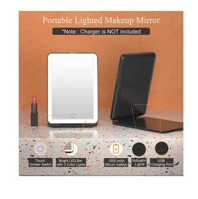 ORiTi Rechargeable Travel Makeup Vanity Mirror with 72 Led Lights, Portable Lighted Makeup-1