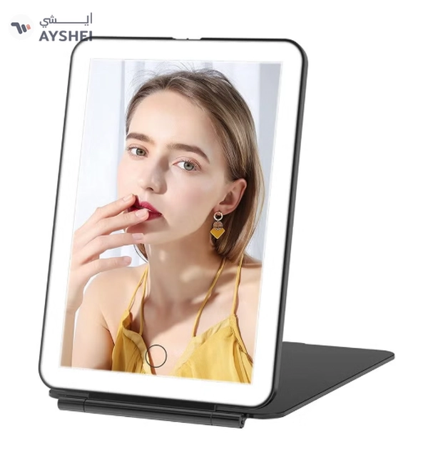 ORiTi Rechargeable Travel Makeup Vanity Mirror with 72 Led Lights, Portable Lighted Makeup