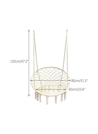 ANTILOP Round Hammock Chair Swing White-5