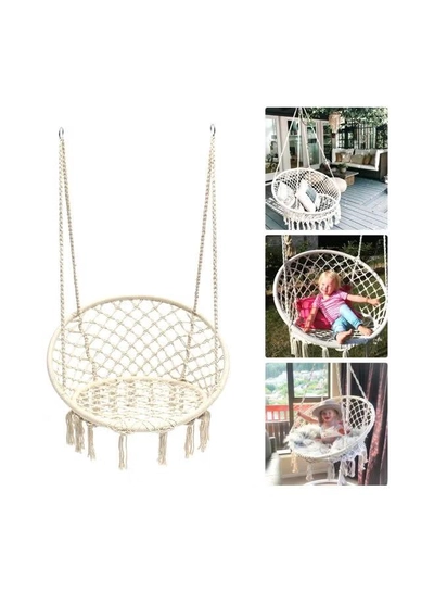 ANTILOP Round Hammock Chair Swing White-3