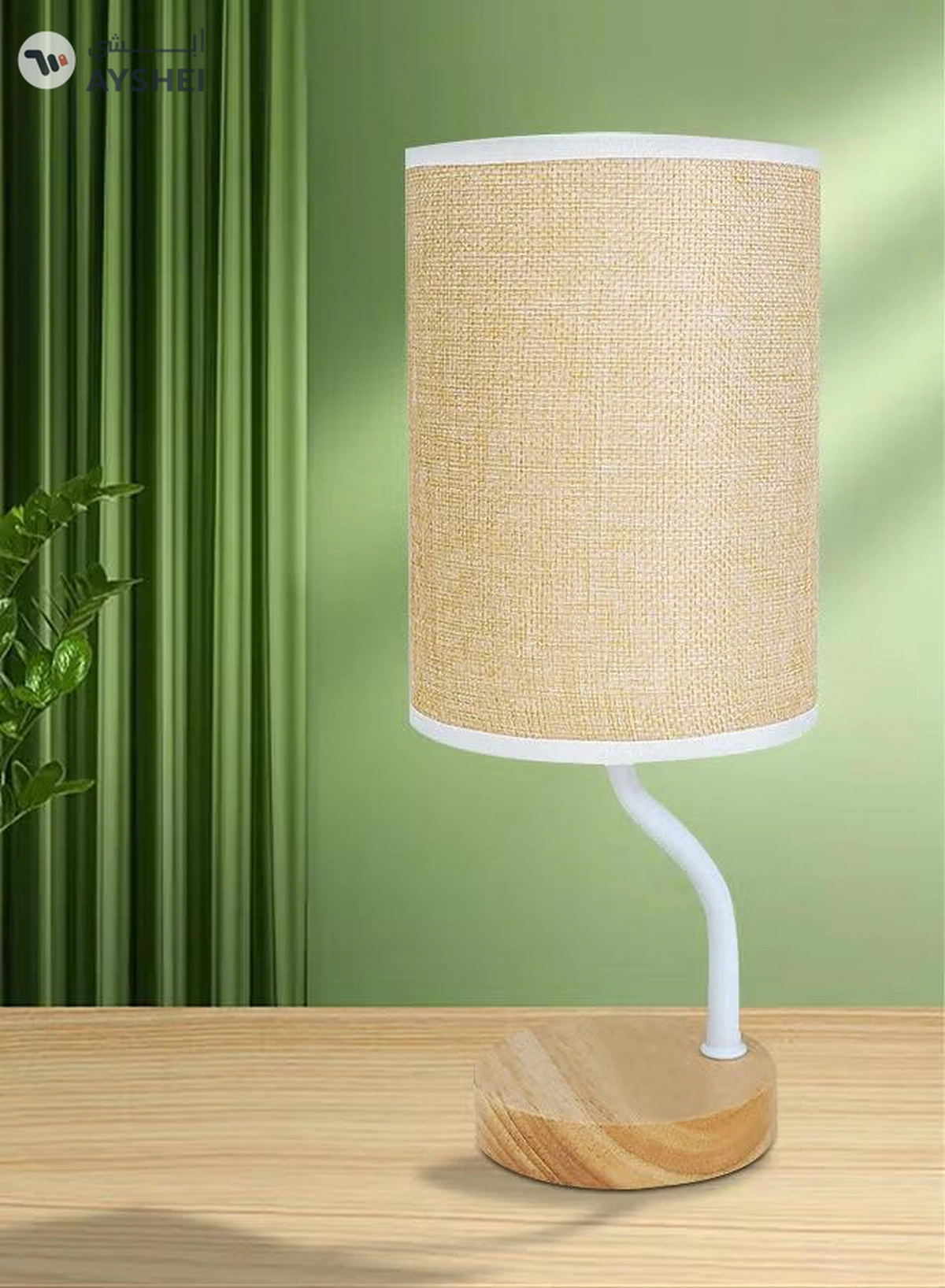 DUNISO Bedside table lamp, USB fabric bedroom lamp, multifunctional desk lamp with fabric lampshade, three color multi-level adjustable, with bracket, suitable for living room, study, bedroom and office-5-5