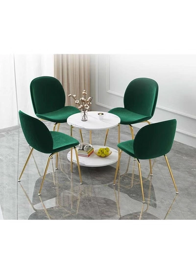 DubaiGallery Round Tea Table Living Room Coffee Tables Marble Texture Wooden Combination Furniture Durable Table-1