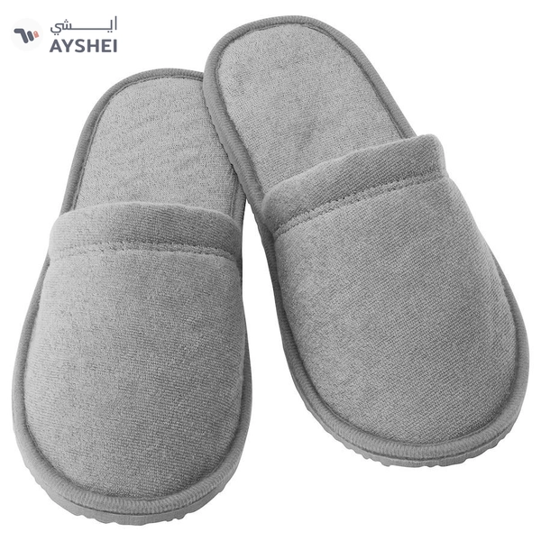 TÅSJÖN Slippers (Grey, L/XL) | Comfortable, Soft House Slippers for Everyday Wear