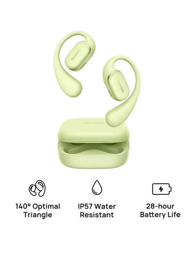 HUAWEI FreeArc Open-Ear Earbuds, Bluetooth Earphones with Sterling Sound, Secure Fit and Comfort, IP57 Water Resistance, 28 Hours Playtime, Sports Earphones, iOS, Android, Windows FreeArc Green-0