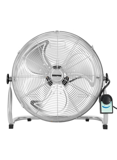 GEEPAS 18" Industrial Metal Floor Fan, 3 Pcs Factory Balanced Metal Blade, 3 Speed Options, Heavy Duty 450 MM, Powerful Copper Motor, Tilt Adjustable Head 150 W GF21196 Silver-5