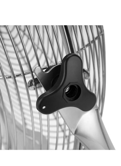 GEEPAS 18" Industrial Metal Floor Fan, 3 Pcs Factory Balanced Metal Blade, 3 Speed Options, Heavy Duty 450 MM, Powerful Copper Motor, Tilt Adjustable Head 150 W GF21196 Silver-1