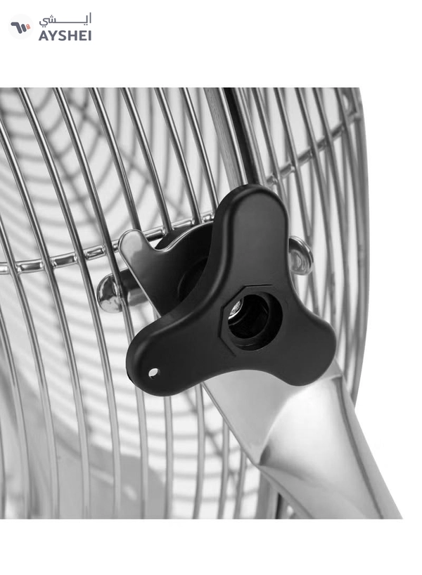 GEEPAS 18" Industrial Metal Floor Fan, 3 Pcs Factory Balanced Metal Blade, 3 Speed Options, Heavy Duty 450 MM, Powerful Copper Motor, Tilt Adjustable Head 150 W GF21196 Silver