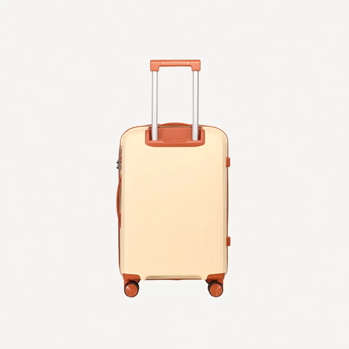British Tourister 3 Piece Polypropylene Hard Side Spinner Luggage Trolley Set 20/24/28 Inch - Beige-1-1