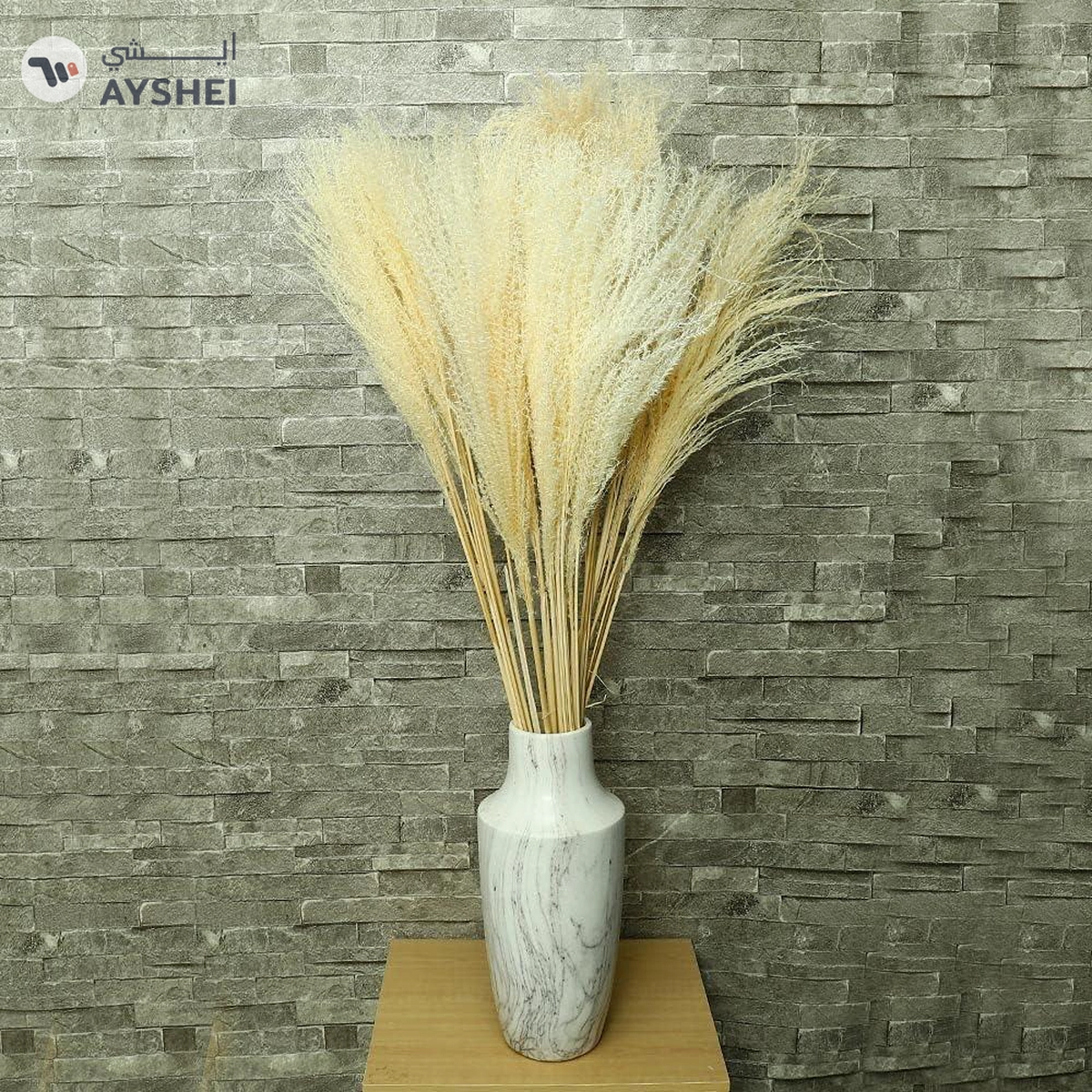 YATAI Natural Dried Pampas Grass Flowers Spray Preserved Flower For Decoration Wholesale Dried Feather Grass Dried Flowers Bouquet Vase Filler Décor Holiday Ornament Wedding Party Decoration (White)-2-2