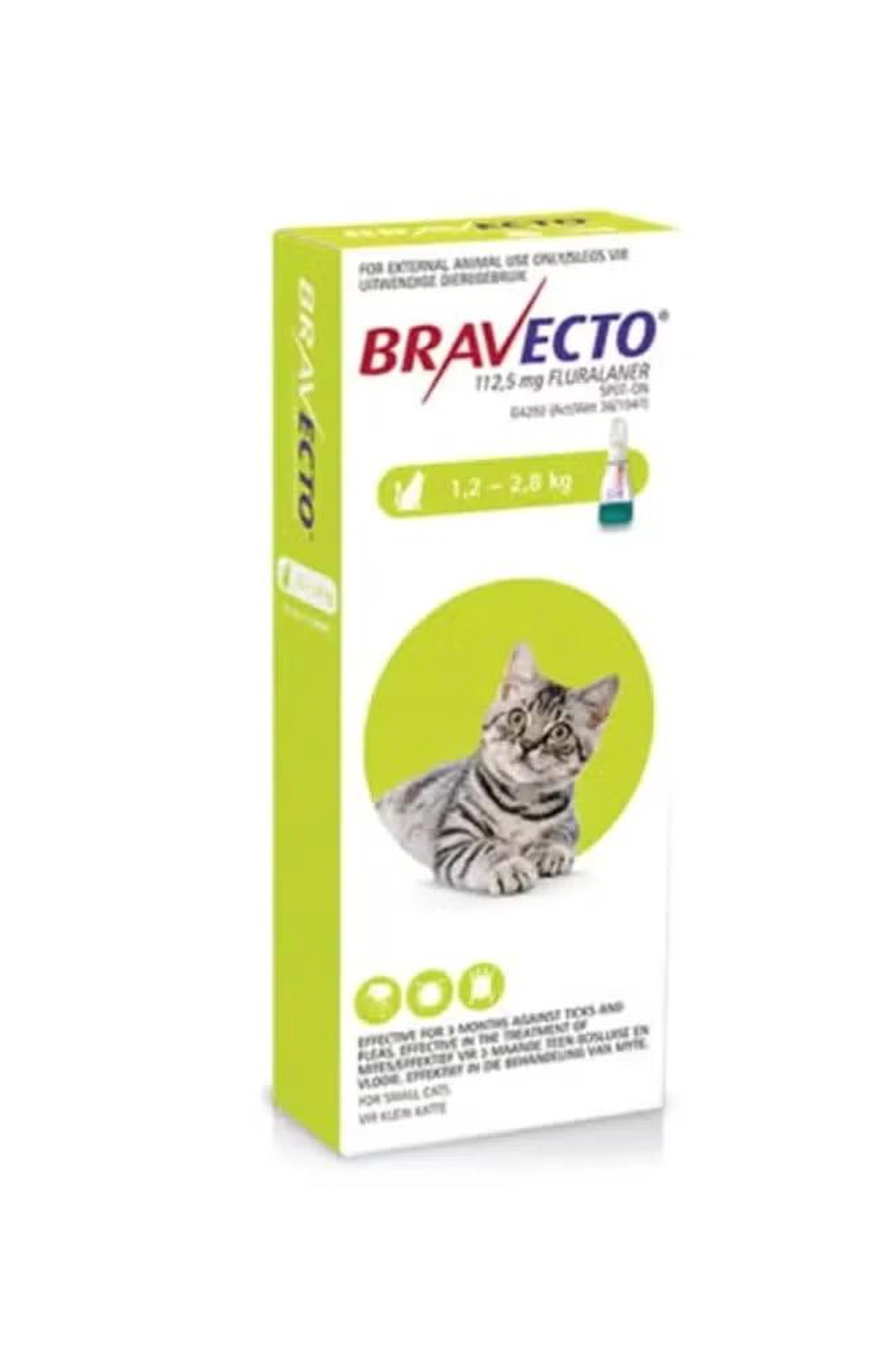 Bravecto Cat Spot On 112.5mg (1.2-2.8kg)