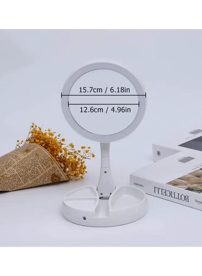 ORiTi 1pc Foldable USB Charging Or Battery Led Mirror-3
