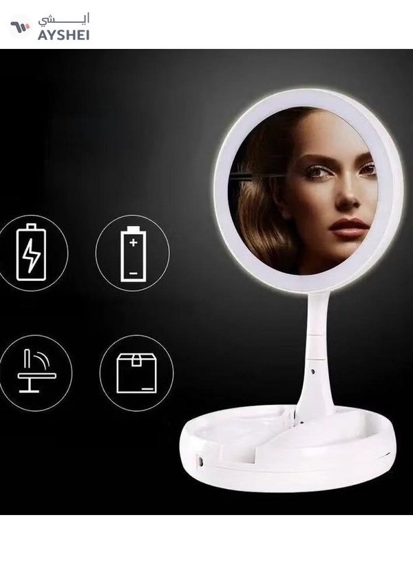 ORiTi 1pc Foldable USB Charging Or Battery Led Mirror