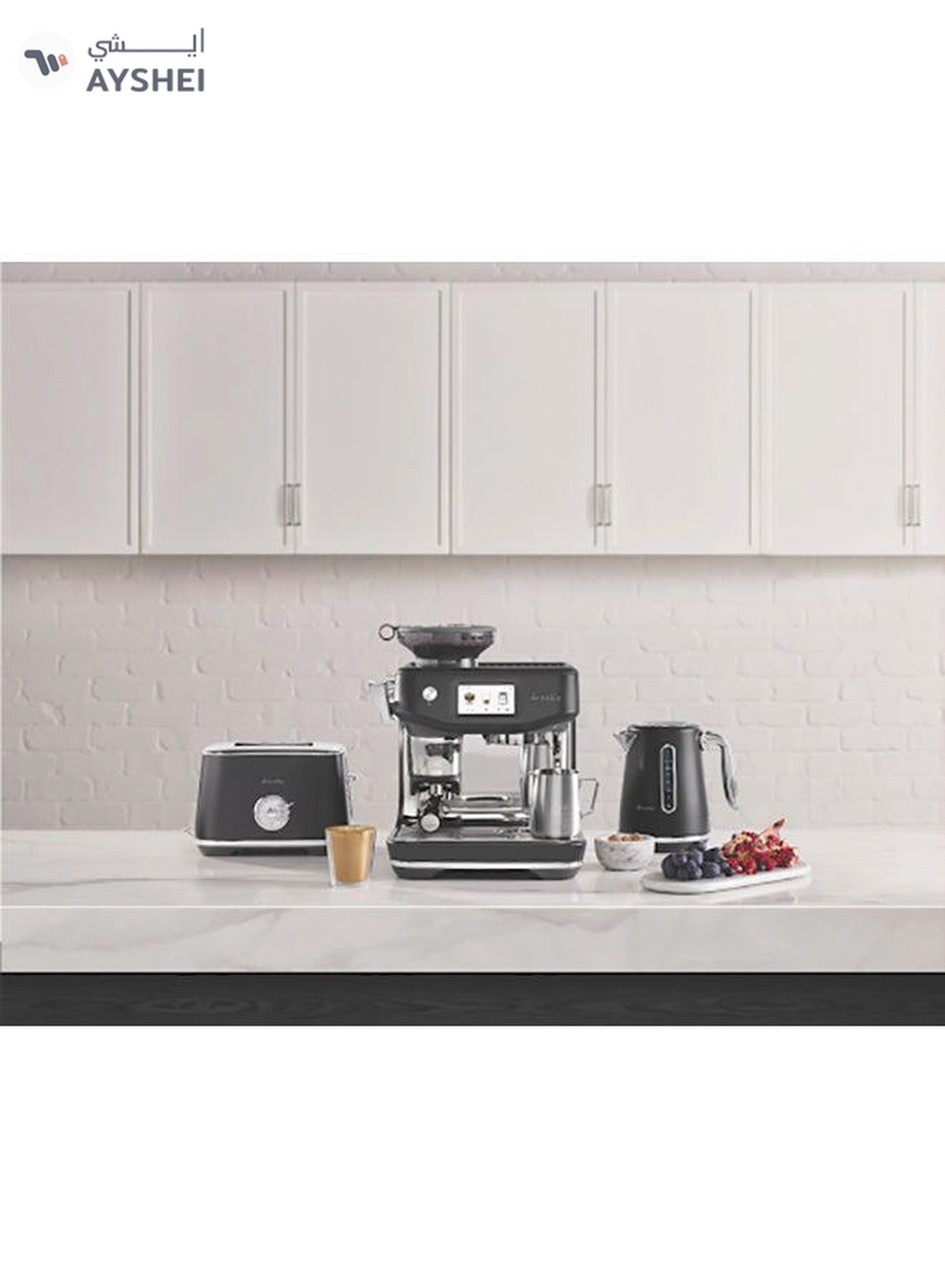 Breville Barista Touch Impress Espresso Machine BES881BTR2IAN1 – Touchscreen, Assisted Tamping, One-Touch Recipes 2 L 240 W BES881BTR2IAN1 Black Truffle-1-1