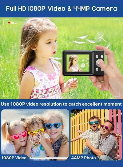Eworld 44MP HD Digital Camera with 32GB Card, Compact Photo Camera-1