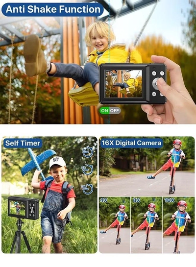 Eworld 44MP HD Digital Camera with 32GB Card, Compact Photo Camera-2