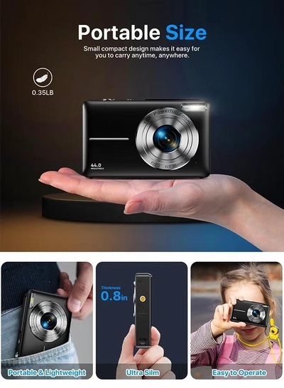 Eworld 44MP HD Digital Camera with 32GB Card, Compact Photo Camera-4