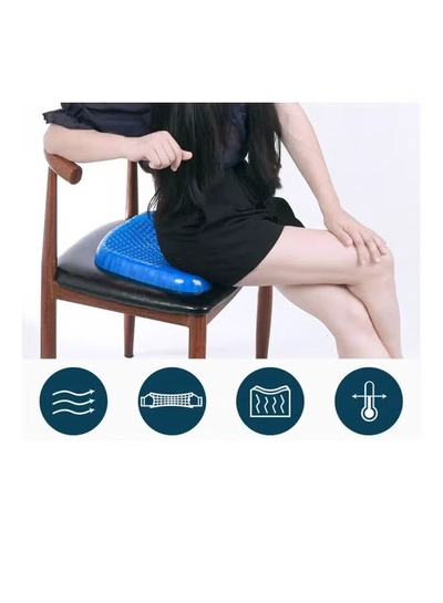 SILINGGY Breathable Seat Cushion Blue 380x40x300mm-0