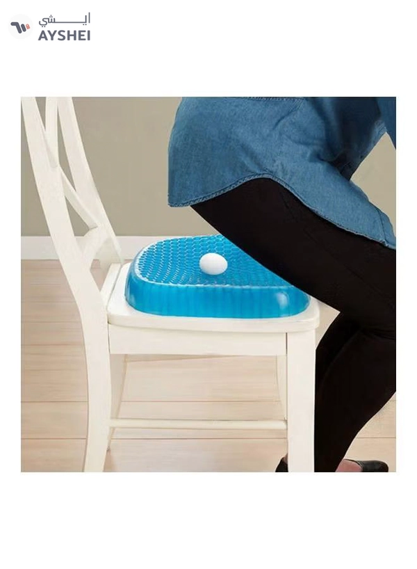 SILINGGY Breathable Seat Cushion Blue 380x40x300mm