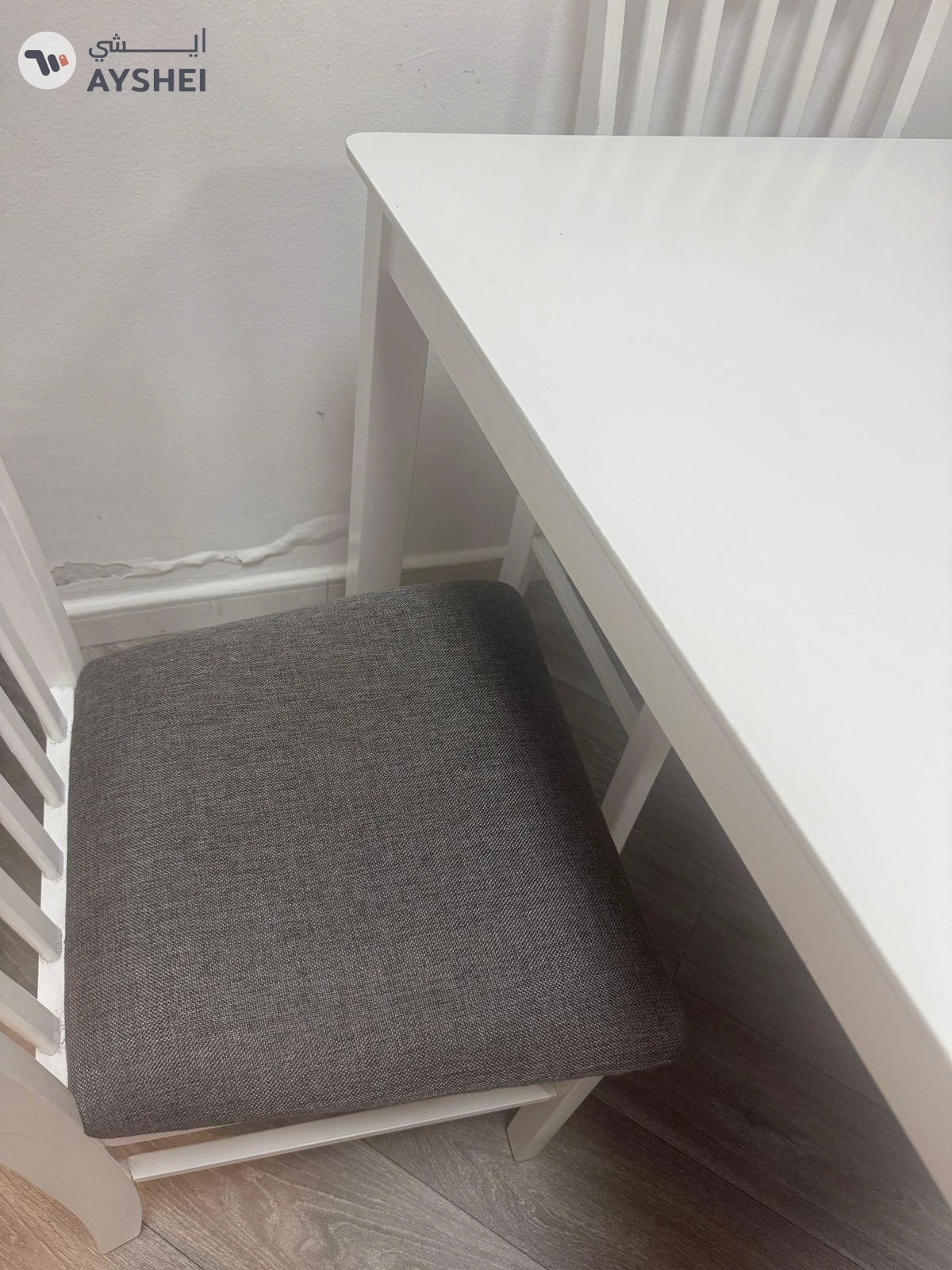 white dining table bench and 4seat-2-2