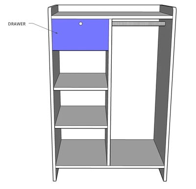 Student Locker / Wardrobe, Custom Made-3