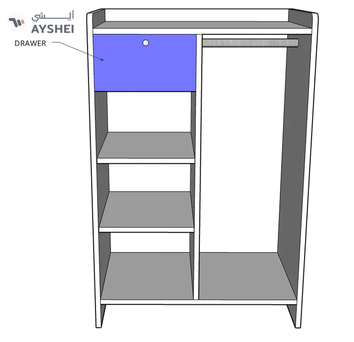 Student Locker / Wardrobe, Custom Made-3-3