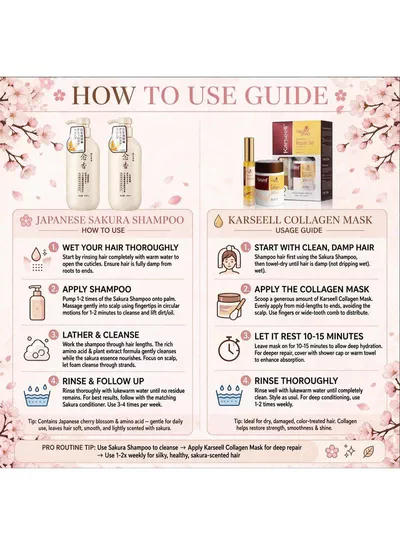 Nourishing Hair Care Collection – Shampoo, Conditioner, Hair Mask & Seru Pamper your hair with a convenient four-step routine combining cleansing, conditioning, intensive masking, and serum care to help maintain smoothness, softness, hydration, shine, and an effortlessly beautiful appearance.-8