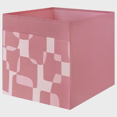 DRÖNA Storage Box - Pink/White, 33x38x33 cm-0