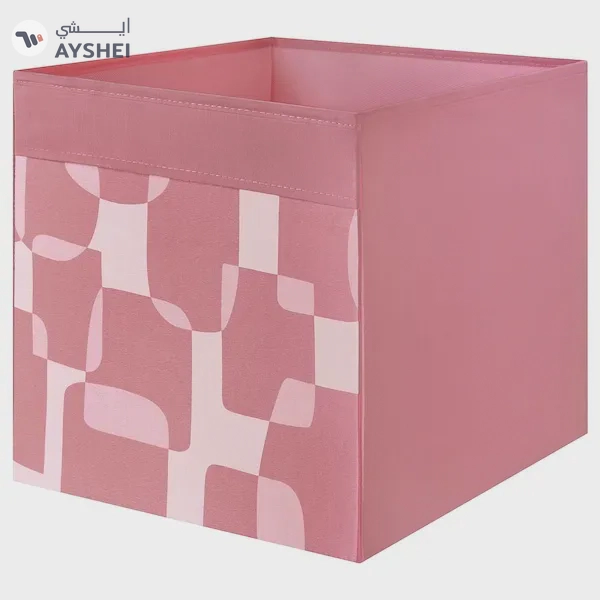 DRÖNA Storage Box - Pink/White, 33x38x33 cm