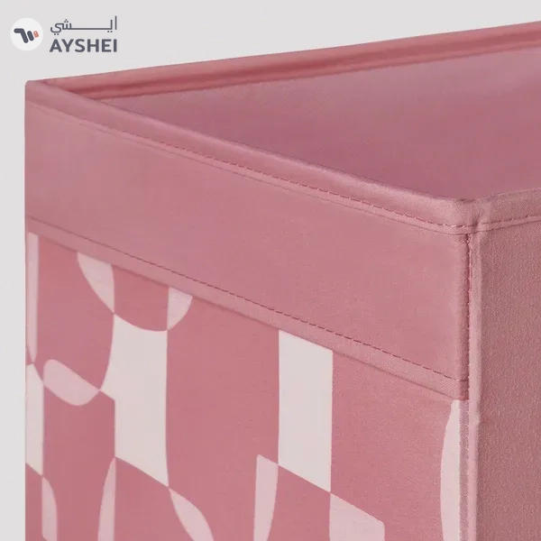 DRÖNA Storage Box - Pink/White, 33x38x33 cm