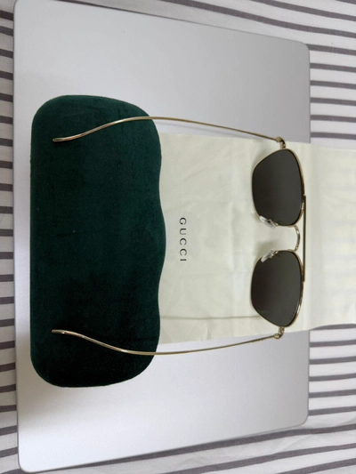 Gucci Gold Navigator (GG 1183S) sunglasses with case and cloth-3
