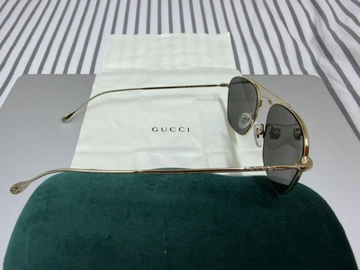 Gucci Gold Navigator (GG 1183S) sunglasses with case and cloth-5