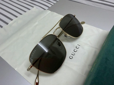 Gucci Gold Navigator (GG 1183S) sunglasses with case and cloth-7