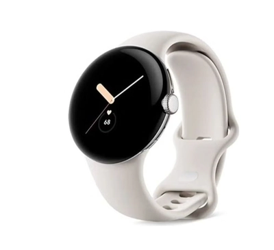 Google Pixel Android Smartwatch With Fitbit Activity Tracking Heart Rate Stainless Steel Case -0