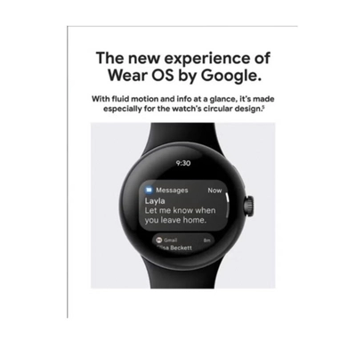 Google Pixel Android Smartwatch With Fitbit Activity Tracking Heart Rate Stainless Steel Case -5