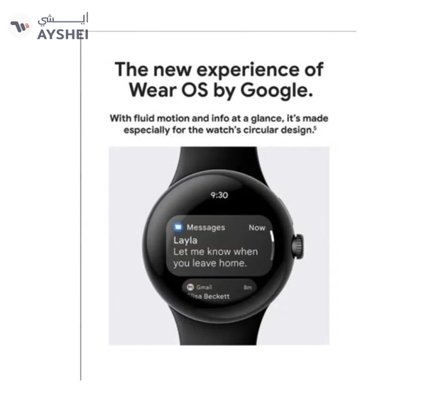 Google Pixel Android Smartwatch With Fitbit Activity Tracking Heart Rate Stainless Steel Case 