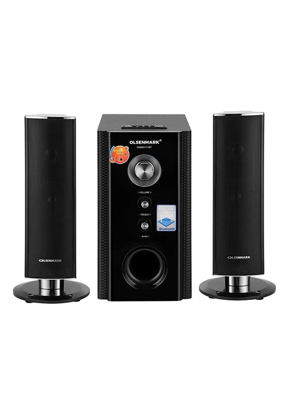 Olsenmark 2.1 Ch Multimedia Bluetooth Home Theater Speaker With Remote ,PMPO-10000W OMMS1117BT Black
