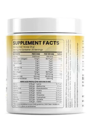 MARHAM HERBAL 100% Pure Fish Collagen With Hyaluronic Acid & Natural Berries Extract -5