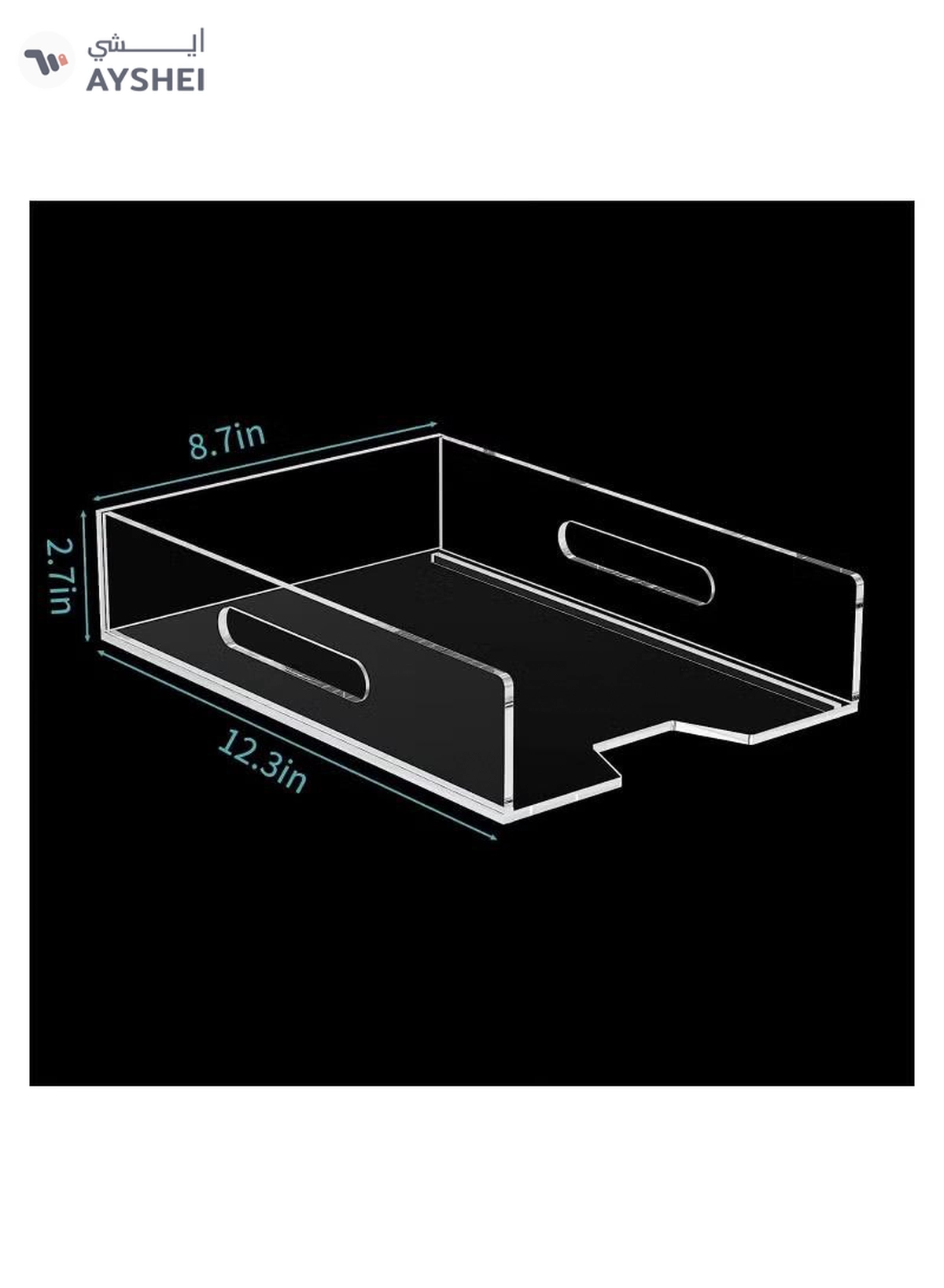 Eworld 2-Pack Acrylic Vertical Paper Trays with Handle Design-1-1