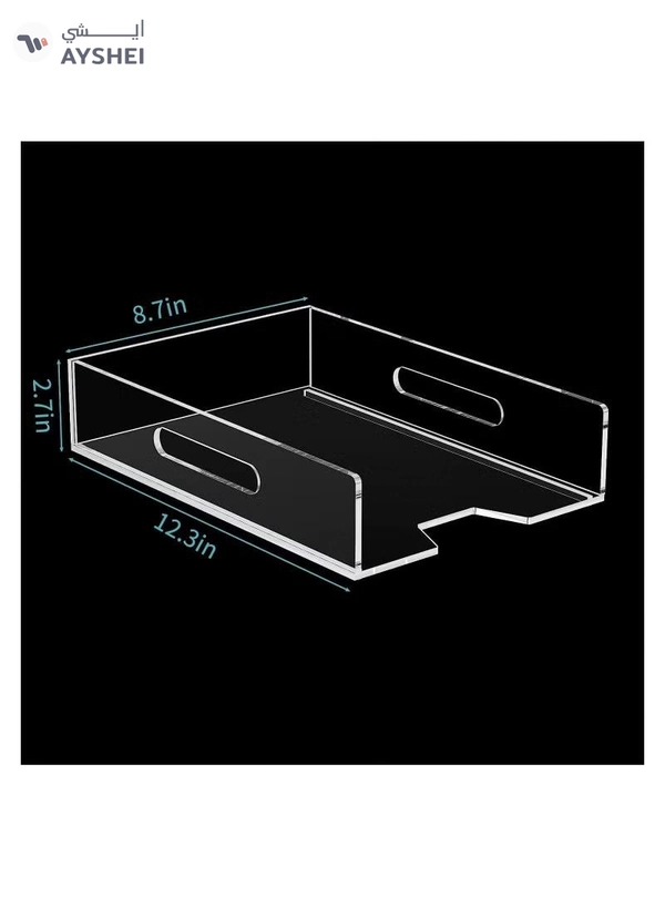 Eworld 2-Pack Acrylic Vertical Paper Trays with Handle Design