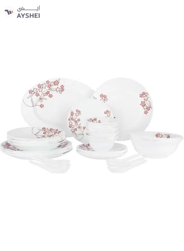 DELCASA 33 Pieces Opalware Dinner Set