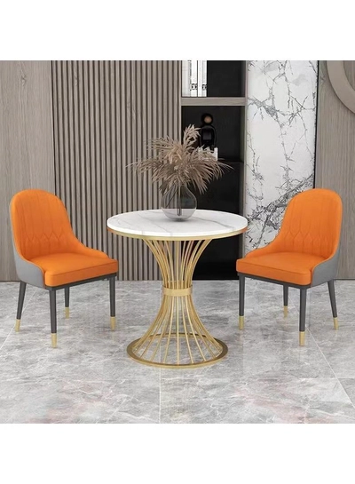 Nordic marble round side table living room furniture sofa corner small tables balcony luxury coffee table-3