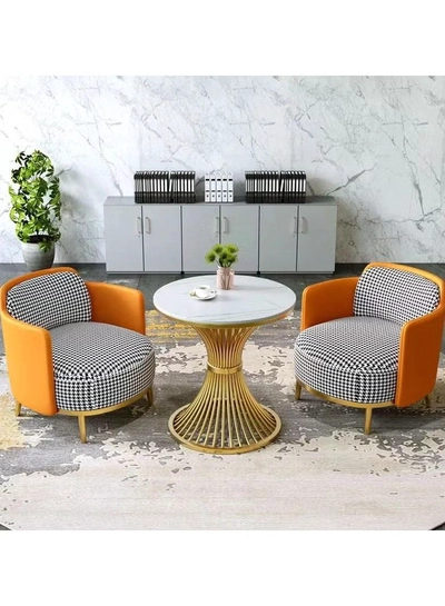 Nordic marble round side table living room furniture sofa corner small tables balcony luxury coffee table-2