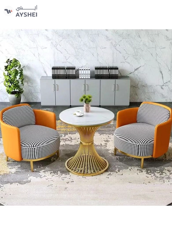 Nordic marble round side table living room furniture sofa corner small tables balcony luxury coffee table