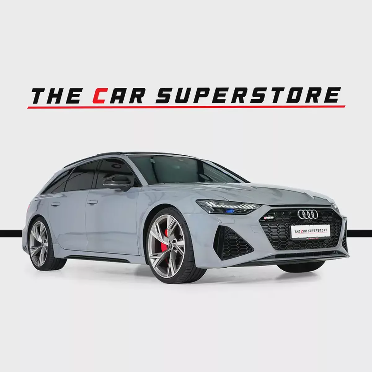 Audi RS6 Avant-22 Inch Silver Rims-Red Brake calipers-Premium Leather Interior