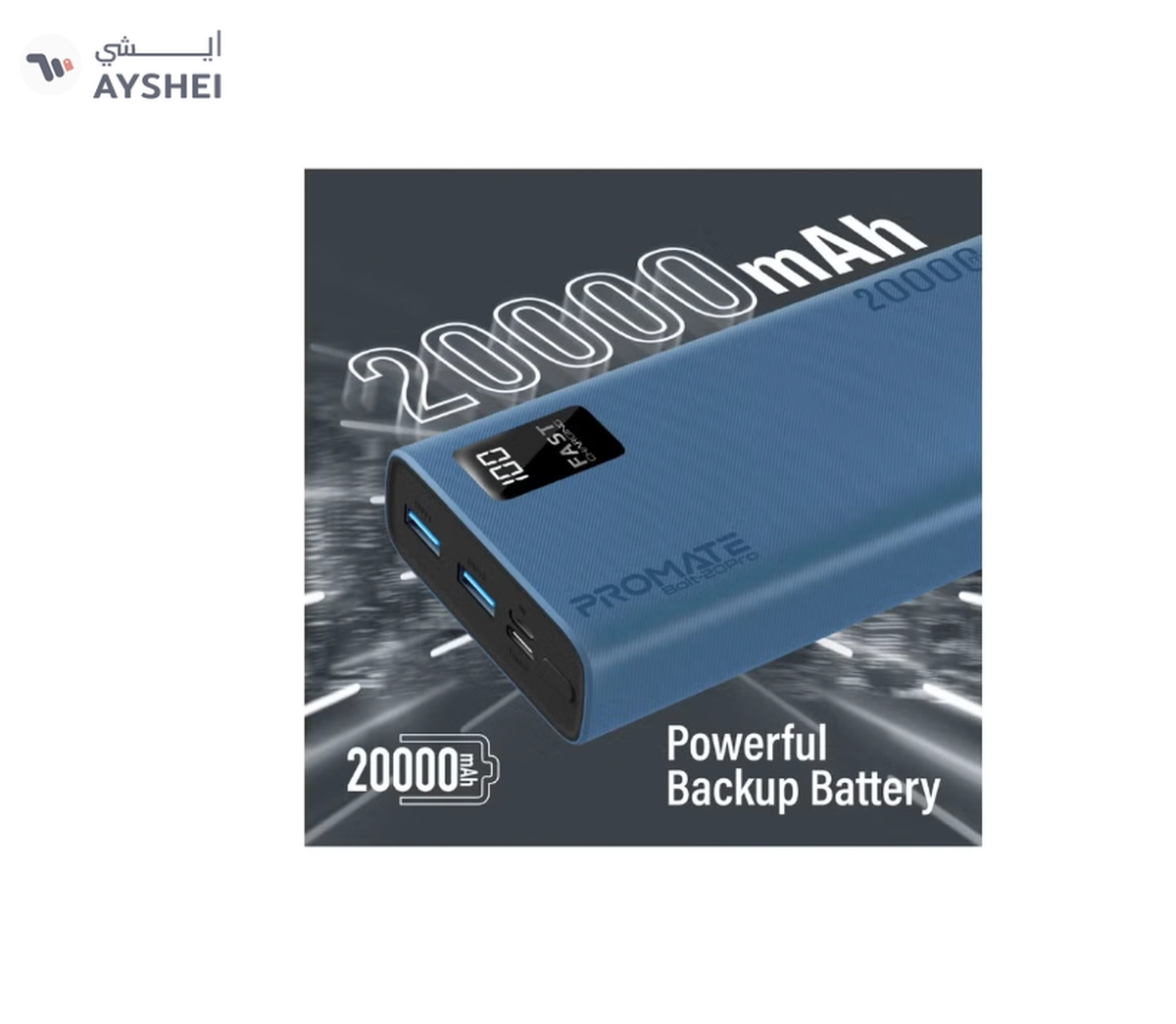 PROMATE 20000 mAh Universal Ultra-Slim iPhone 16 Power Bank, Portable Charger With 10W USB-C -1-1