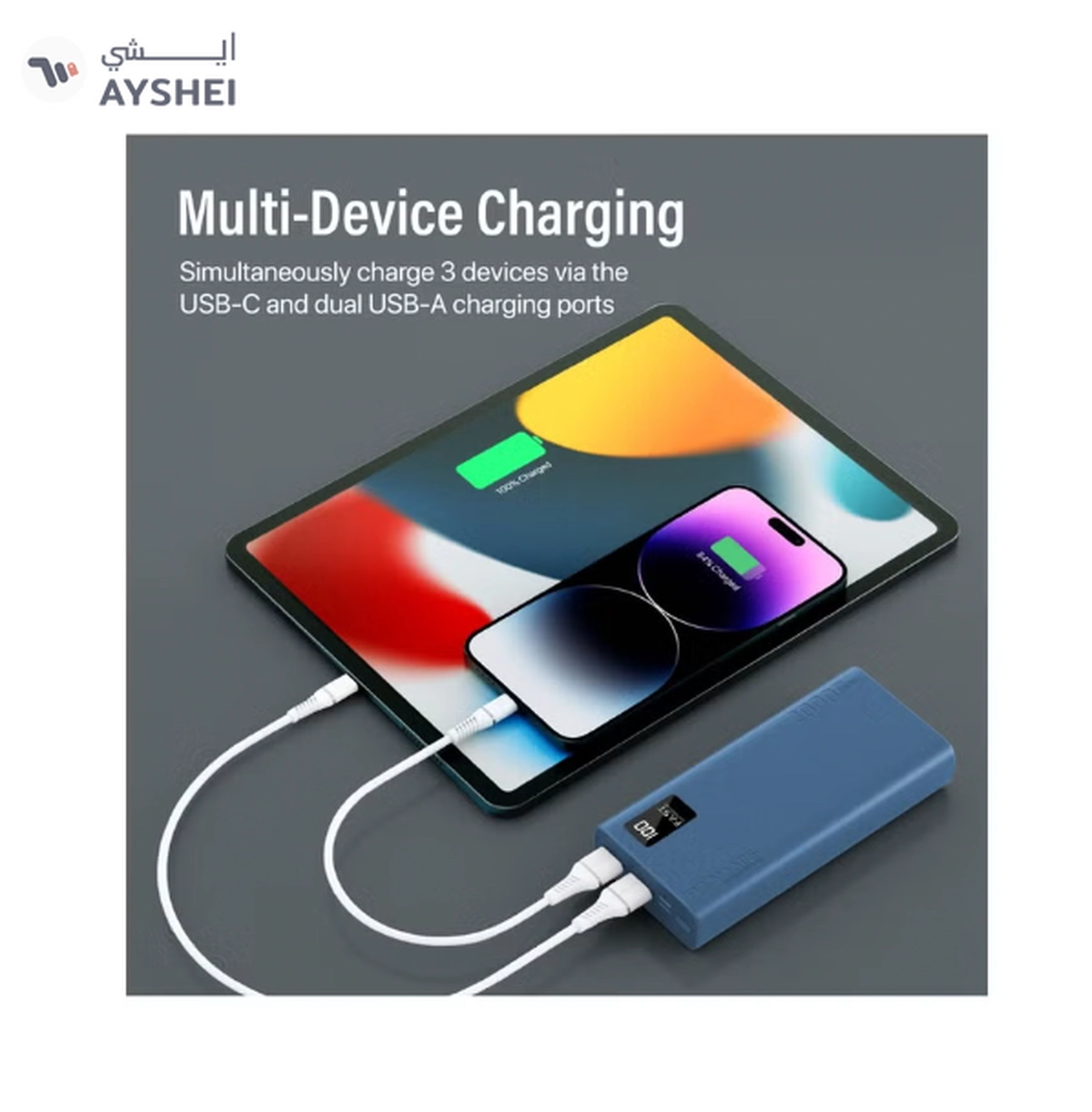 PROMATE 20000 mAh Universal Ultra-Slim iPhone 16 Power Bank, Portable Charger With 10W USB-C -5-5