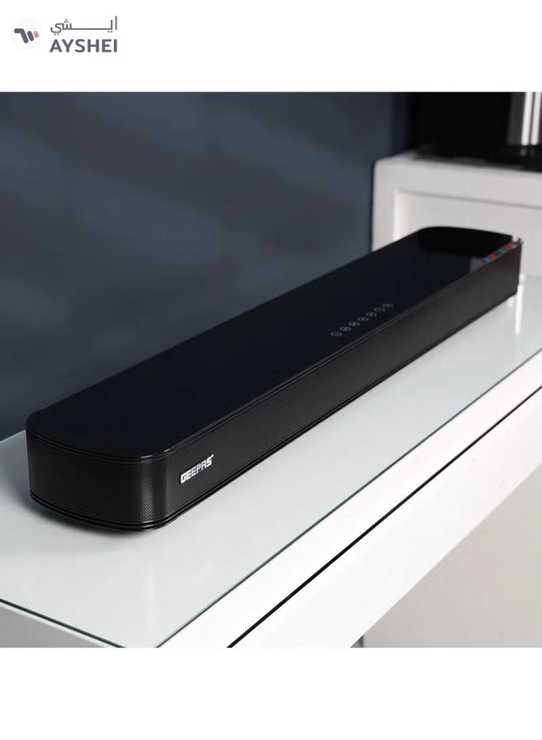 GEEPAS Portable SoundBar 120W | Bluetooth 5.0 | Optical & ARC Input | Connect To TV, Mobile, Laptop & More | GSRB120BT Black
